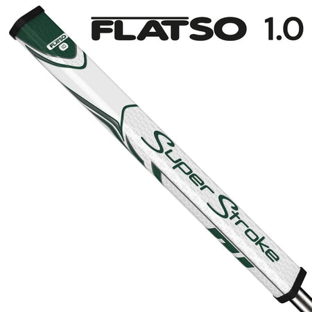 SuperStroke Zenergy Flatso 1.0 putter grip in white and green