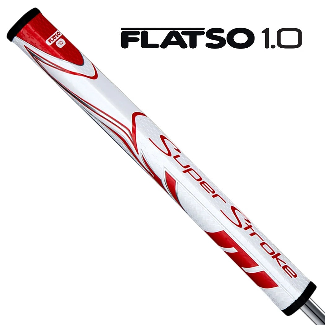 SuperStroke Zenergy Flatso 1.0 putter grip in white and red
