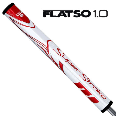 SuperStroke Zenergy Flatso 1.0 putter grip in white and red