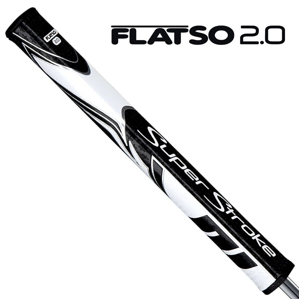 SuperStroke Zenergy Flatso 2.0 putter grip in black and white