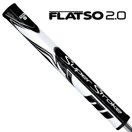 SuperStroke Zenergy Flatso 2.0 putter grip in black and white