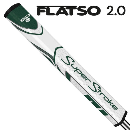 SuperStroke Zenergy Flatso 2.0 putter grip in white and green