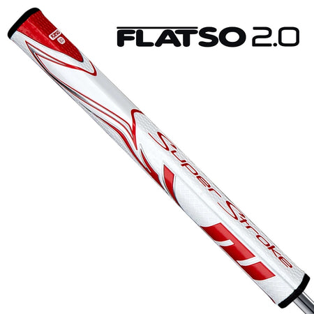 SuperStroke Zenergy Flatso 2.0 putter grip in white and red