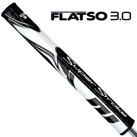 SuperStroke Zenergy Flatso 3.0 putter grip in black and white