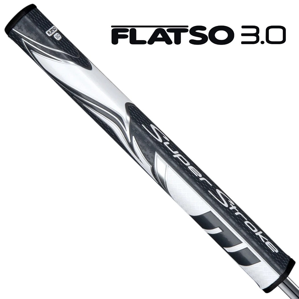 SuperStroke Zenergy Flatso 3.0 putter grip in grey and white