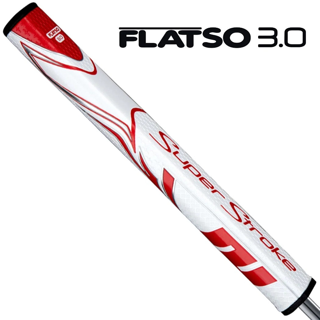 SuperStroke Zenergy Flatso 3.0 putter grip in red and white