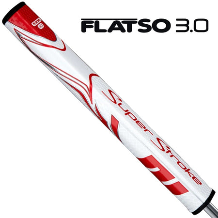 SuperStroke Zenergy Flatso 3.0 putter grip in red and white