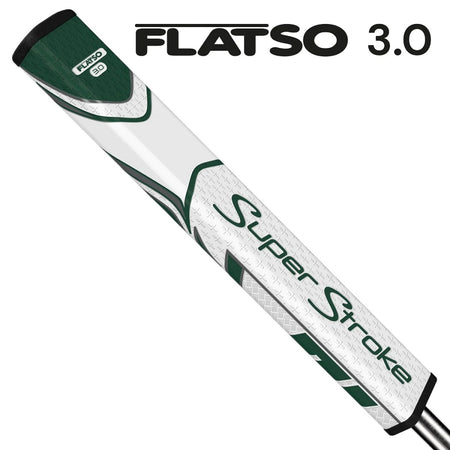 SuperStroke Zenergy Flatso 3.0 putter grip in white and green