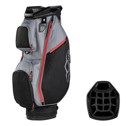 Sun Mountain ForeRunner 14-Way Cart Golf Bag - Black/Nickel/Red