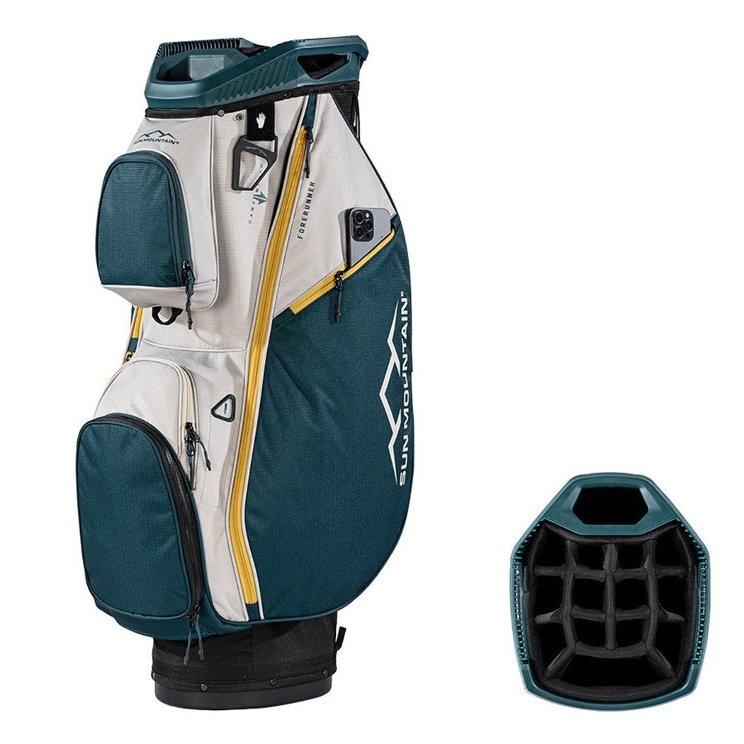 Sun Mountain ForeRunner 14-Way Cart Golf Bag - Black/Pond/Sand
