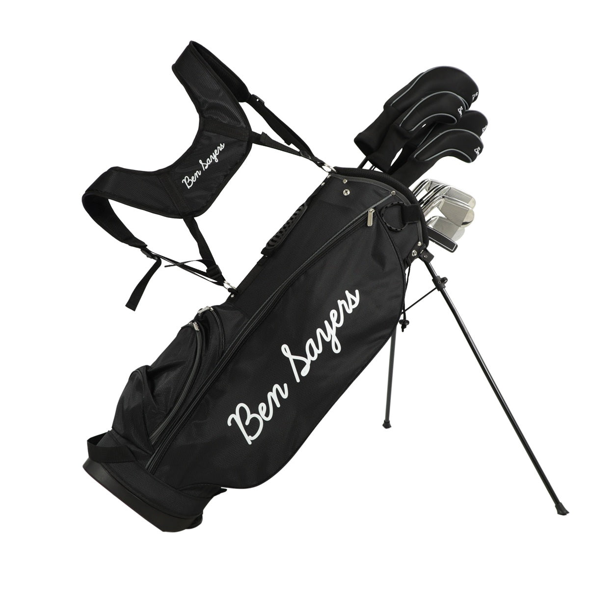 Ben Sayers Package Set M8 Mens Golf Clubs & Stand Bag - Black/Grey