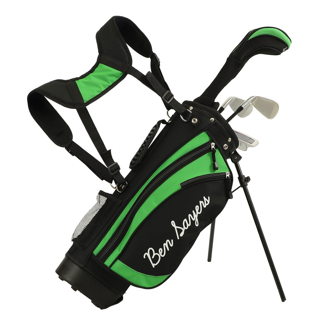 Ben Sayers M1i Junior Package Set - 5-8 Years - Black/Green 2025 model with dual shoulder strap