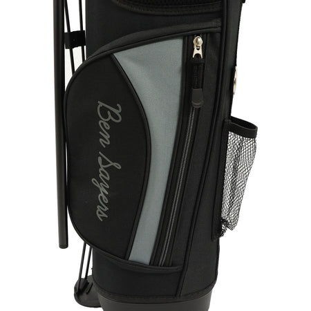 Ben Sayers M1i Junior stand bag - Black/Grey 2025 - front pocket