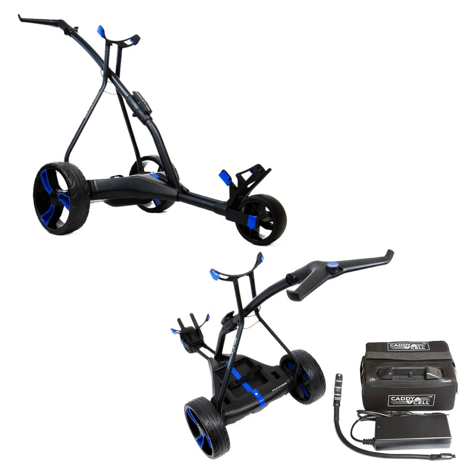 Golfstream GX1 Electric Golf Trolley - Black/Blue - battery