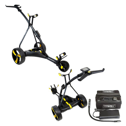 Golfstream GX5 Electric Golf Trolley - Black/Yellow - with battery and charger