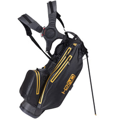 Sun Mountain H2NO Lite 14-Way Waterproof Golf Carry Stand Bag Steel Black Gold