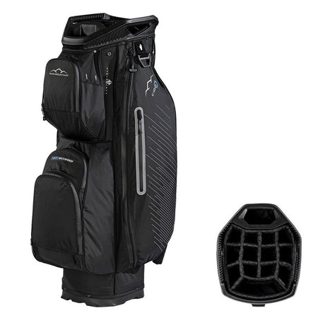 Sun Mountain H2NO C-100 Waterproof 14-Way Trolley Golf Bag - Black - with divider