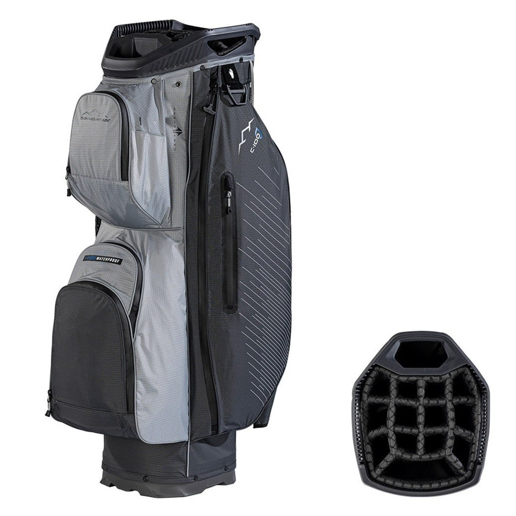 Sun Mountain H2NO C-100 14-Way Waterproof Cart Golf Bag - Steel/Cadet