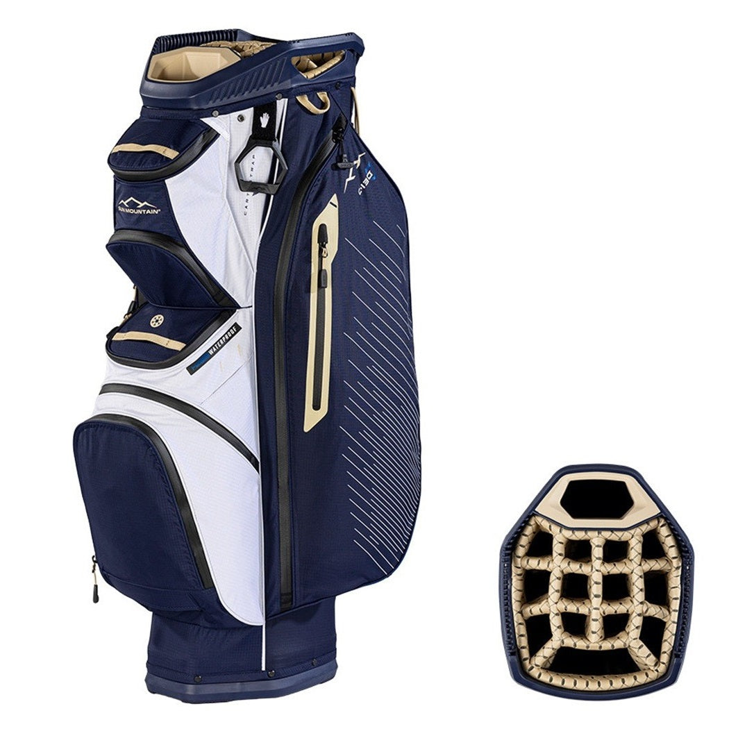 Sun Mountain H2NO C-130 Cart/Trolley Bag 14-Way - Navy/Gold/White