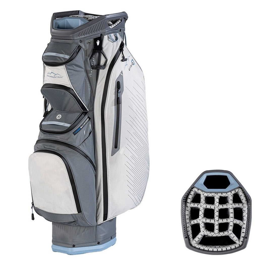 Sun Mountain H2NO C-130 Cart/Trolley Bag 14-Way - Nickel/Platinum/Ash - with divider