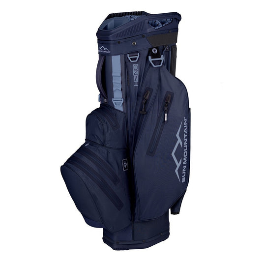 Sun Mountain H2NO Lite Cart Golf Bag - Navy/Trident - zipped pockets