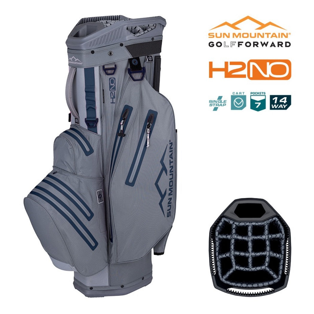 Sun Mountain H2NO Lite Cart Golf Bag - Nickel/Cadet - features