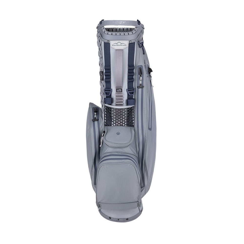 Sun Mountain H2NO Lite Speed 4-Way Stand Bag - Cadet/Nickel - storage pockets