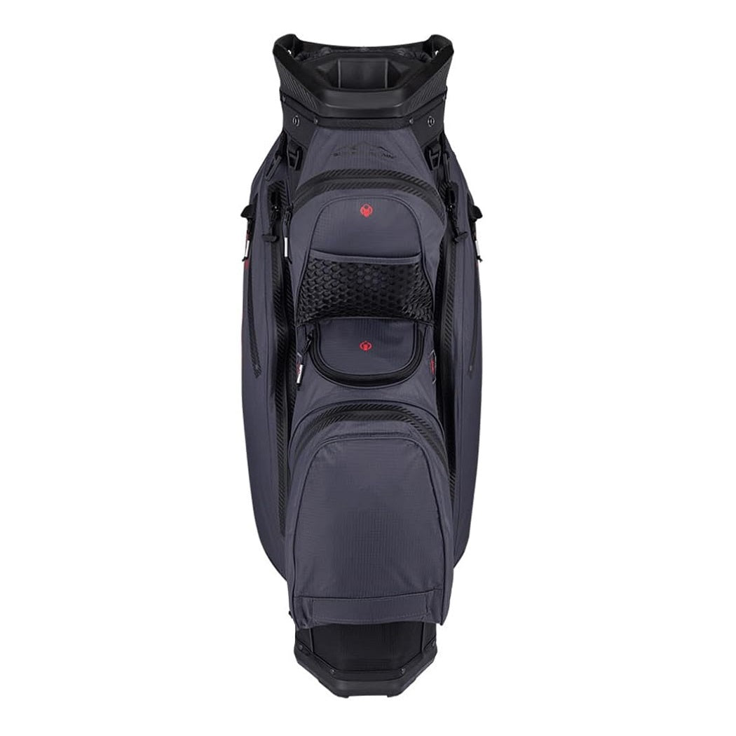 Sun Mountain H2NO Staff Cart Golf Bag - Black/Steel/Red - front view