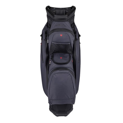 Sun Mountain H2NO Staff Cart Golf Bag - Black/Steel/Red - front view