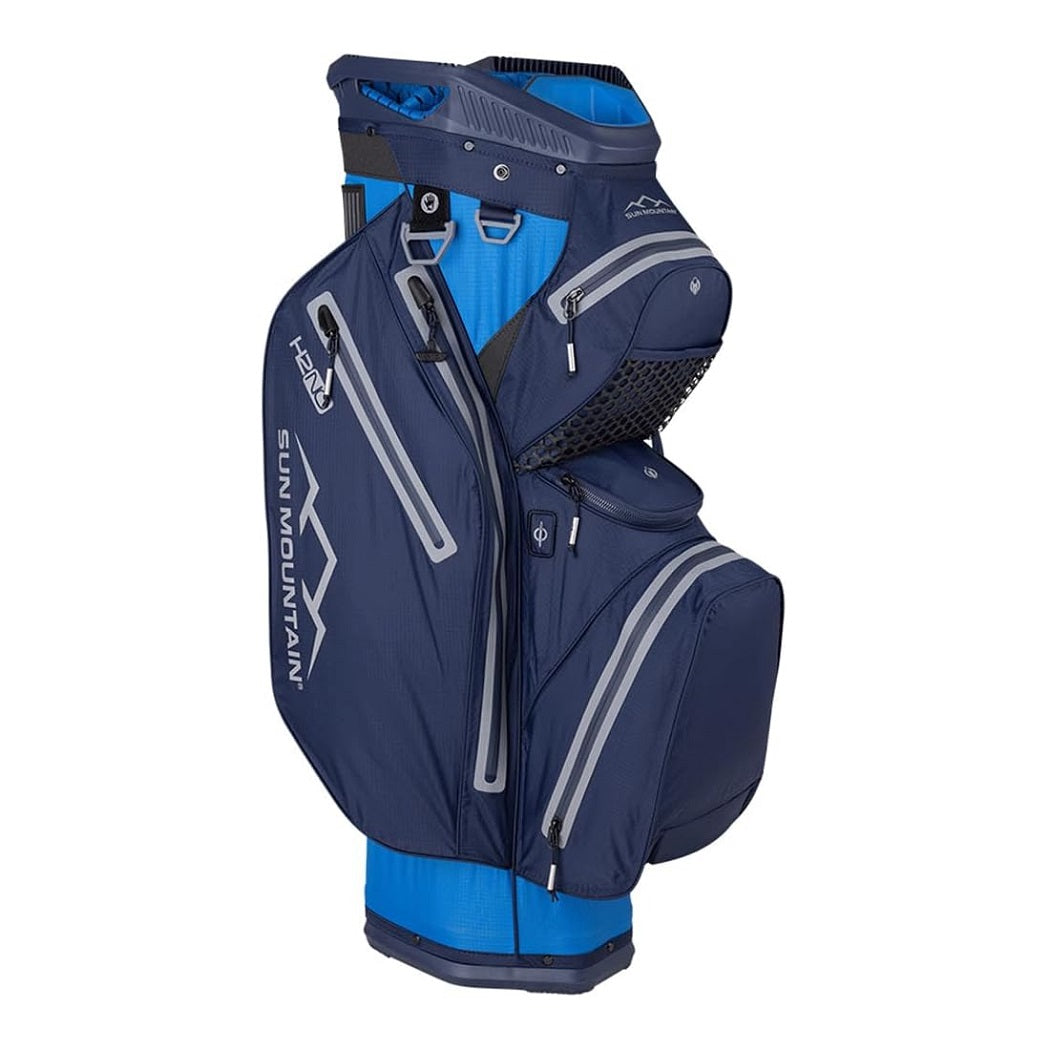 Sun Mountain H2NO Staff Cart Golf Bag - Blue/Navy - storage pockets