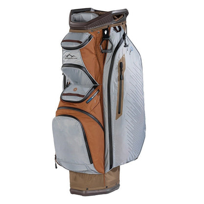 Sun Mountain H2NO C-130 Waterproof 14-Way Trolley Golf Bag - Leather/Shadow/Otter