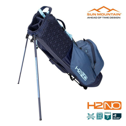 Sun Mountain H2NO Lite Waterproof Golf Carry Stand Bag Navy Dusk Breeze