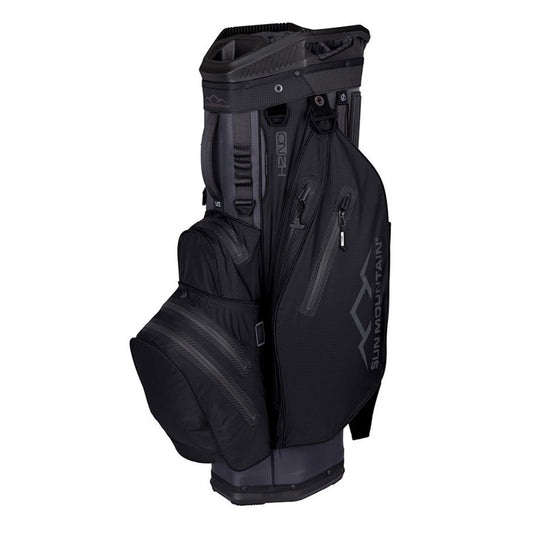 Sun Mountain H2NO Lite Cart Golf Bag - Steel/Black - zipped pockets
