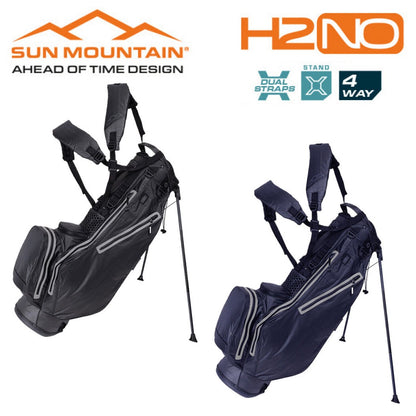 Sun Mountain H2NO Lite Speed Waterproof Golf Carry Stand Bag - No Logo - showing both colours