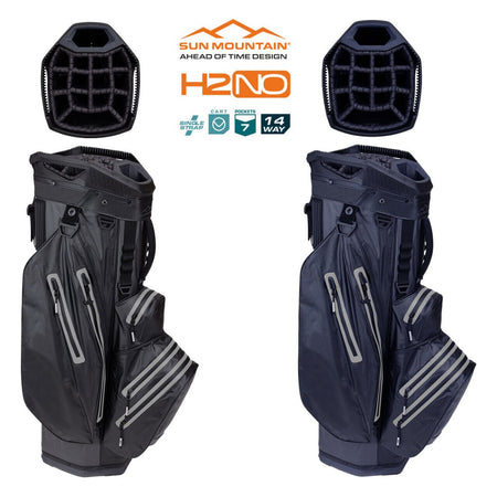Sun Mountain H2NO Lite Waterproof Golf Trolley Cart Bag - No Logo - showing both colours