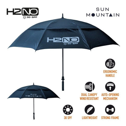 Sun Mountain H2NO Golf Umbrella - Black - with features