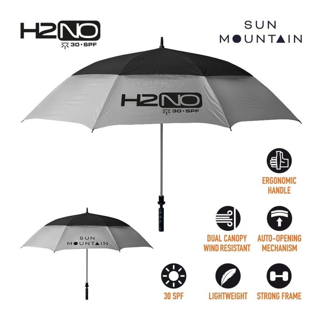 Sun Mountain H2NO Golf Umbrella - Black/Cadet - with features