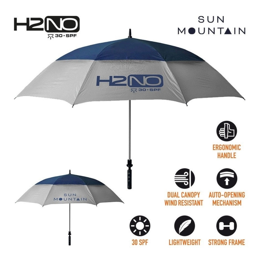 Sun Mountain H2NO Golf Umbrella - Navy/Cadet - with features