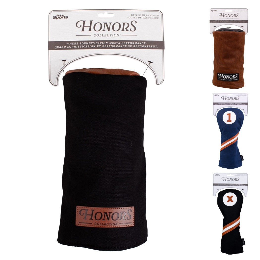 Pride Sports Honors Collection Canvas Golf Headcovers - Driver & Fairway Options