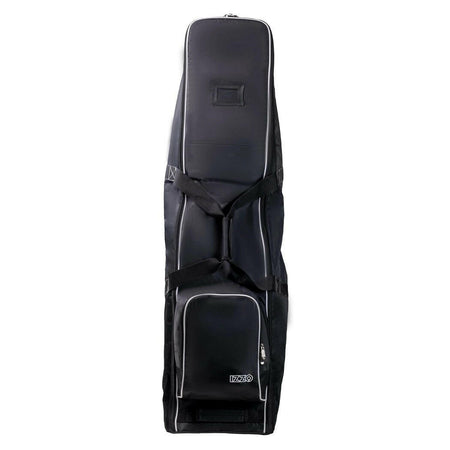 IZZO Golf Deluxe Travel Cover front view- Black White