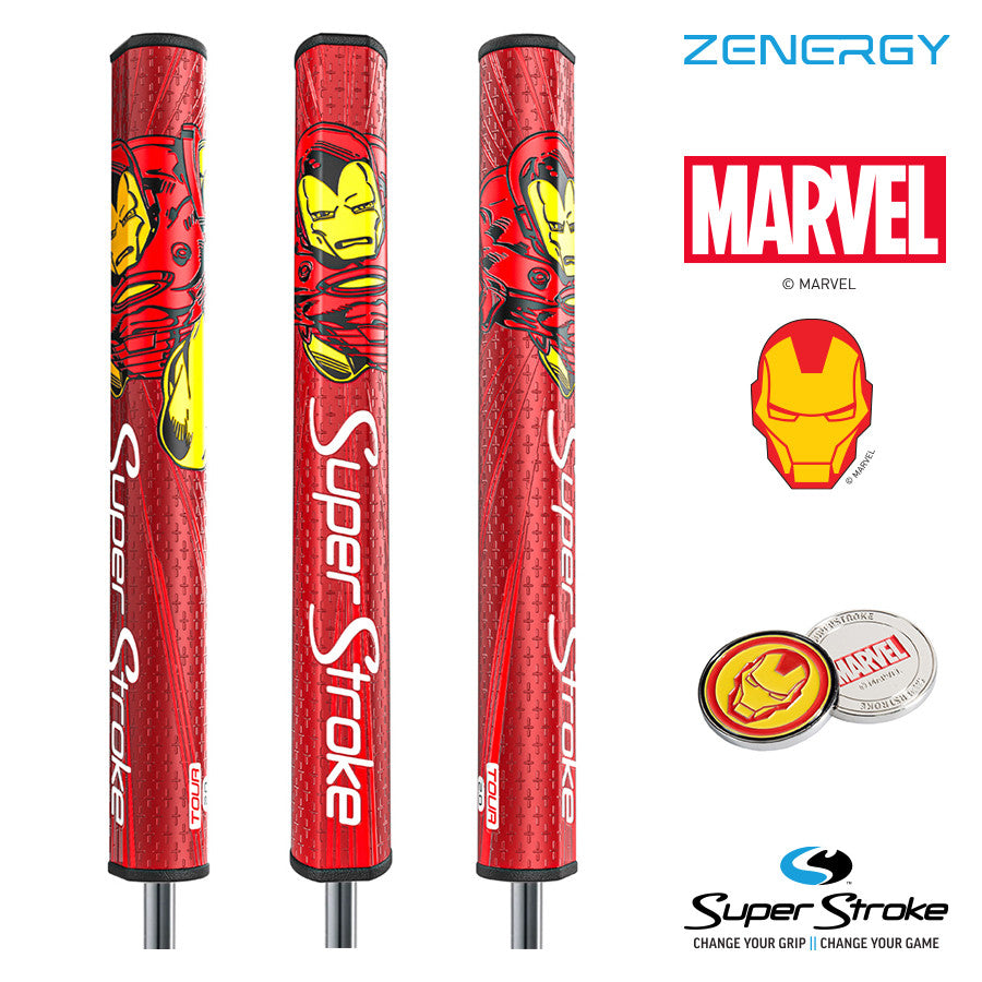 SuperStroke Golf Putter Grip - Marvel Super Hero - Tour 2.0 + Ball Marker