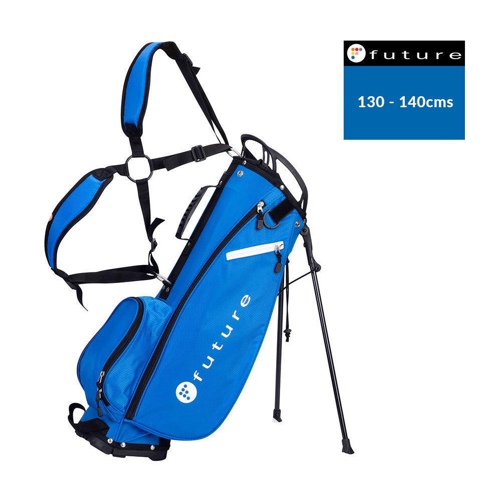 Future Junior Golf Bag with Stand & 4-Way Divider - 10-12 Years 130-140cm - Blue