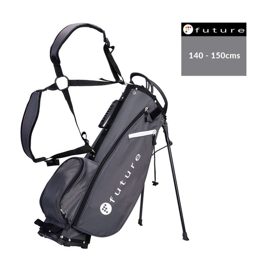 Future Junior Golf Bag with Stand & 4-Way Divider - 12-14 Years 140-150cm - Grey
