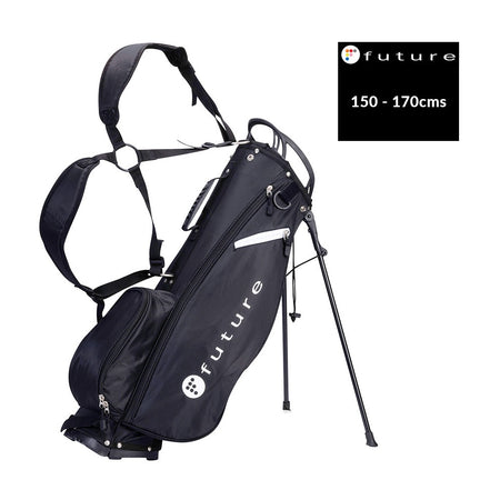 Future Junior Golf Bag with Stand & 4-Way Divider - 14-16 Years 150-170cm - Black