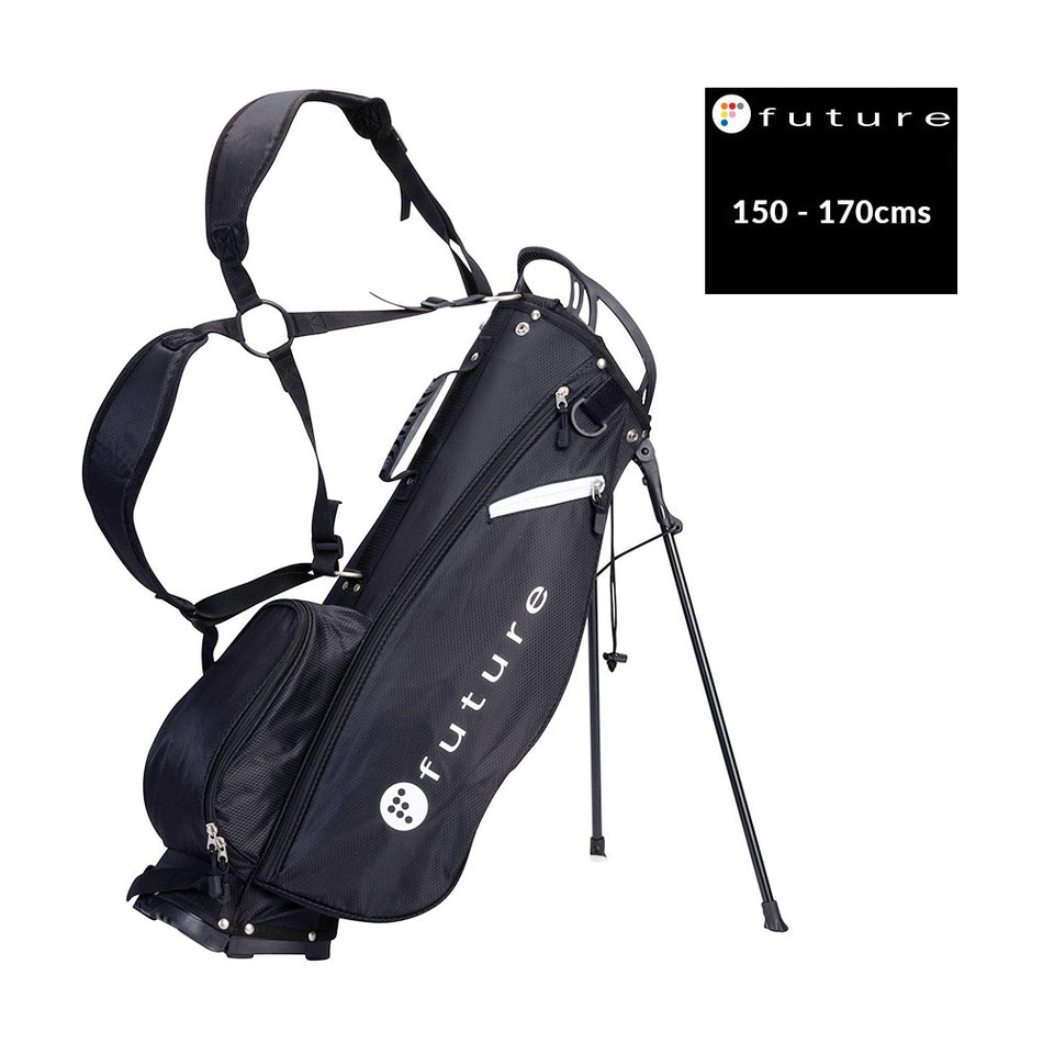 Future Junior Golf Bag with Stand & 4-Way Divider - 14-16 Years 150-170cm - Black