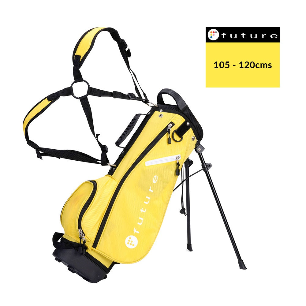 Future Junior Golf Bag with Stand & 4-Way Divider - 6-8 Years 105-120cm - Yellow