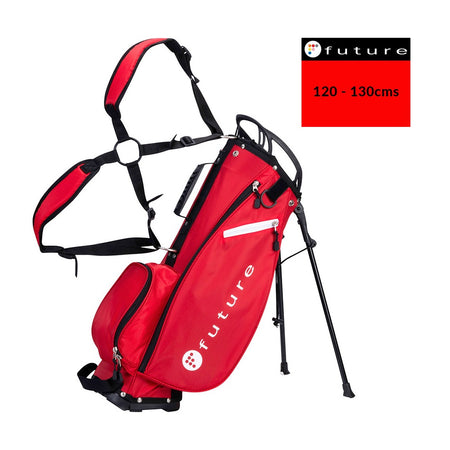 Future Junior Golf Bag with Stand & 4-Way Divider - 8-10 Years 120-130cm - Red