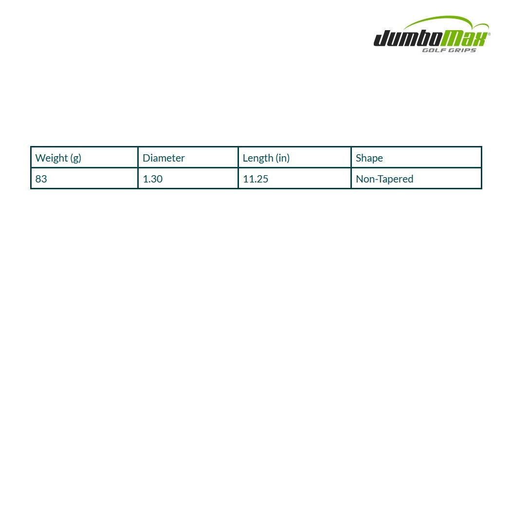 JumboMax ST1.3 Putter Grip - size specifications