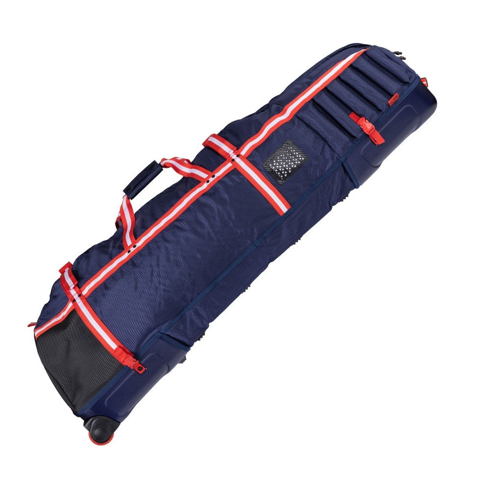 Sun Mountain Kube Golf Travel Cover - Navy/White/Red - carry handles and wheels