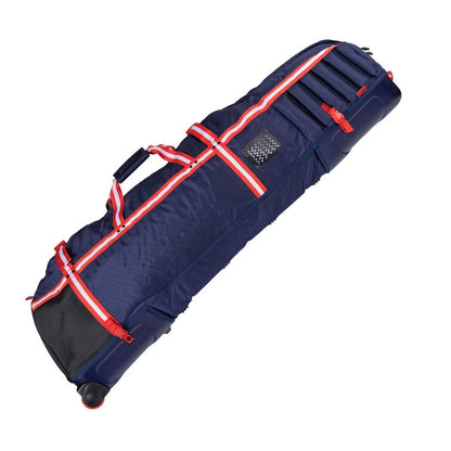 Sun Mountain Kube Golf Travel Cover - Navy/White/Red - carry handles and wheels